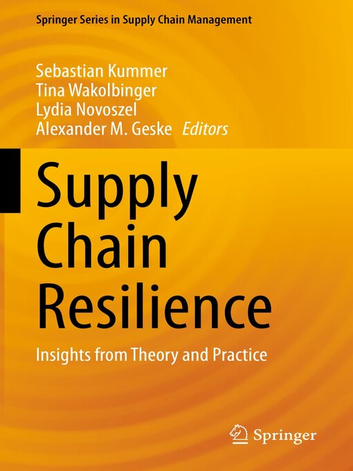 Title details for Supply Chain Resilience by Sebastian Kummer - Available